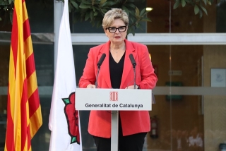 La delegada del Govern al Camp de Tarragona, Teresa Pallarès, durant el seu discurs en l&#039;acte institucional de la Diada al Camp de Tarragona