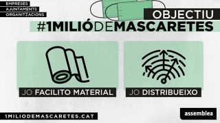 Aquesta acció s’emmarca en la campanya de l’Assemblea Nacional de Catalunya: #1miliódemascaretes