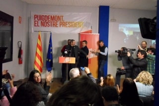 Eusebi Campdepadrós, en el moment d&#039;adreçar-se a la militància 