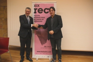 L&#039;alcalde de Tarragona, Pau Ricomà, i del director del REC, Javier García Puerto, en la presentació del Festival REC 2019