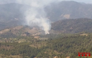 L&#039;incendi forestal ha cremat una hectàrea a Cornudella de Montsant