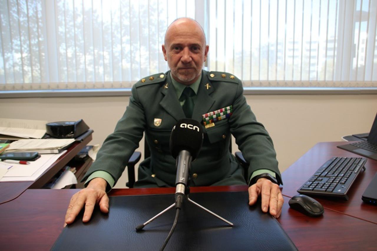 Jordi Verger, tinent coronel de la Guàrdia Civil de Tarragona, a la seva oficina de la comandància tarragonina