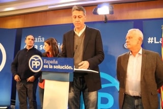 El cap de llista del PPC, Xavier García Albiol, durant la roda de premsa de valoració dels resultats del 21D