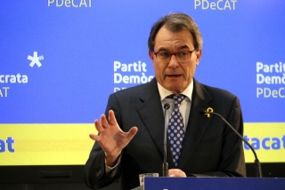 L&#039;expresident del PDeCAT, Artur Mas, a la roda de premsa on anunciava que deixava el càrrec, el 9 de gener 