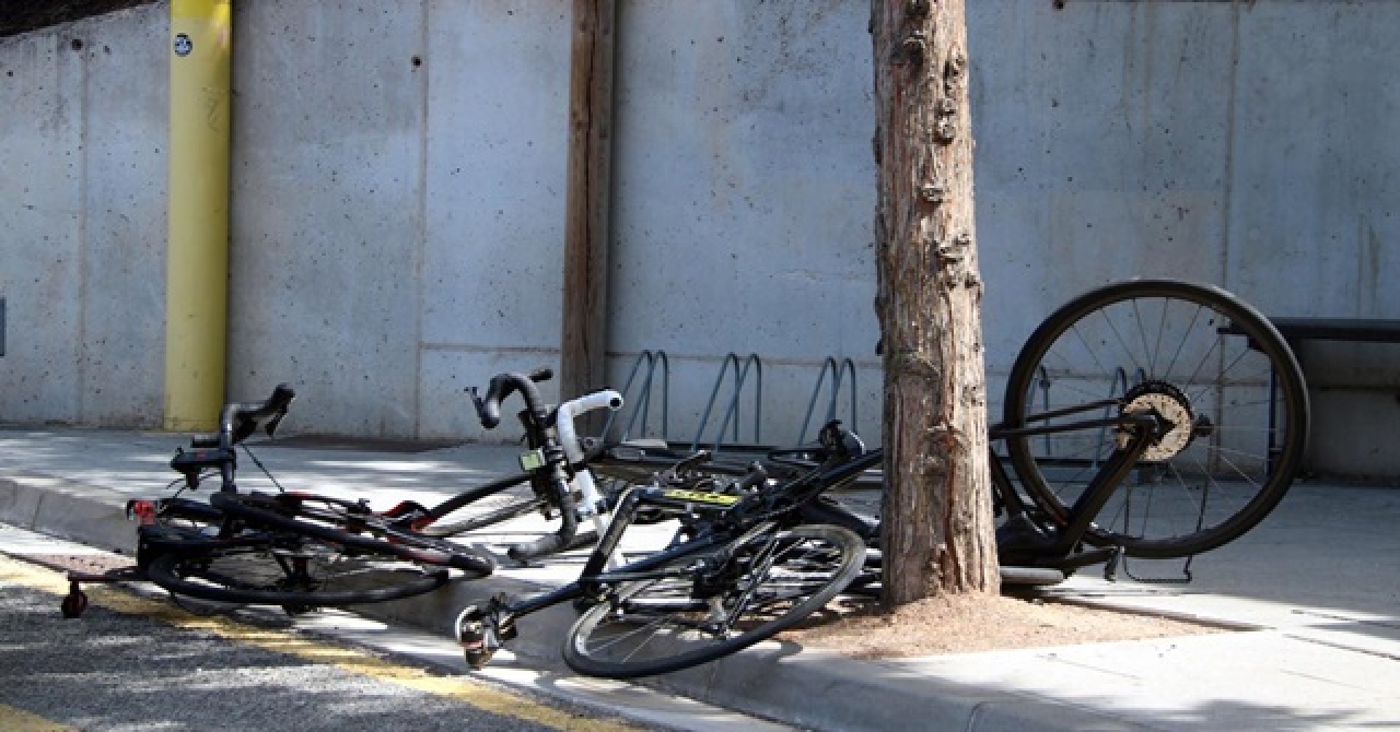Les bicicletes dels accidentats a Castellbisbal