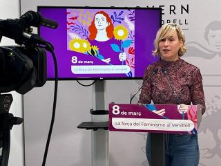 La regidora de Feminismes i Drets LGBTIQ+, Silvia Vaquero, ha presentat els actes del 8M al Vendrell