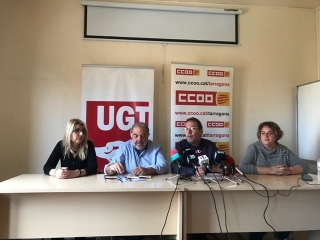 Els secretaris generals d&#039;UGT i CCOO a les Comarques de Tarragona presenten les seves reivindicacions de cara a l&#039;1 de Maig