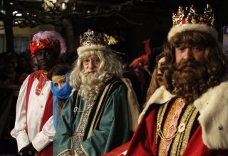 Els Reis Mags, en la seva arribada a Valls, el gener del 2020