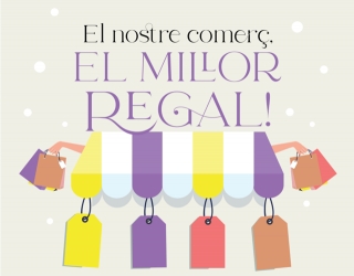 Cartell de la campanya comercial “El nostre comerç, el millor regal!” per incentivar el consum de la població al comerç local de l&#039;Arboç