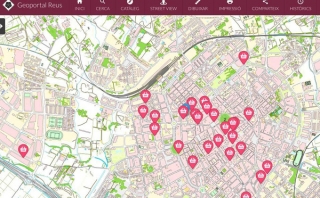 Inatge del mapa virtual dels comerços i establiments oberts a Reus