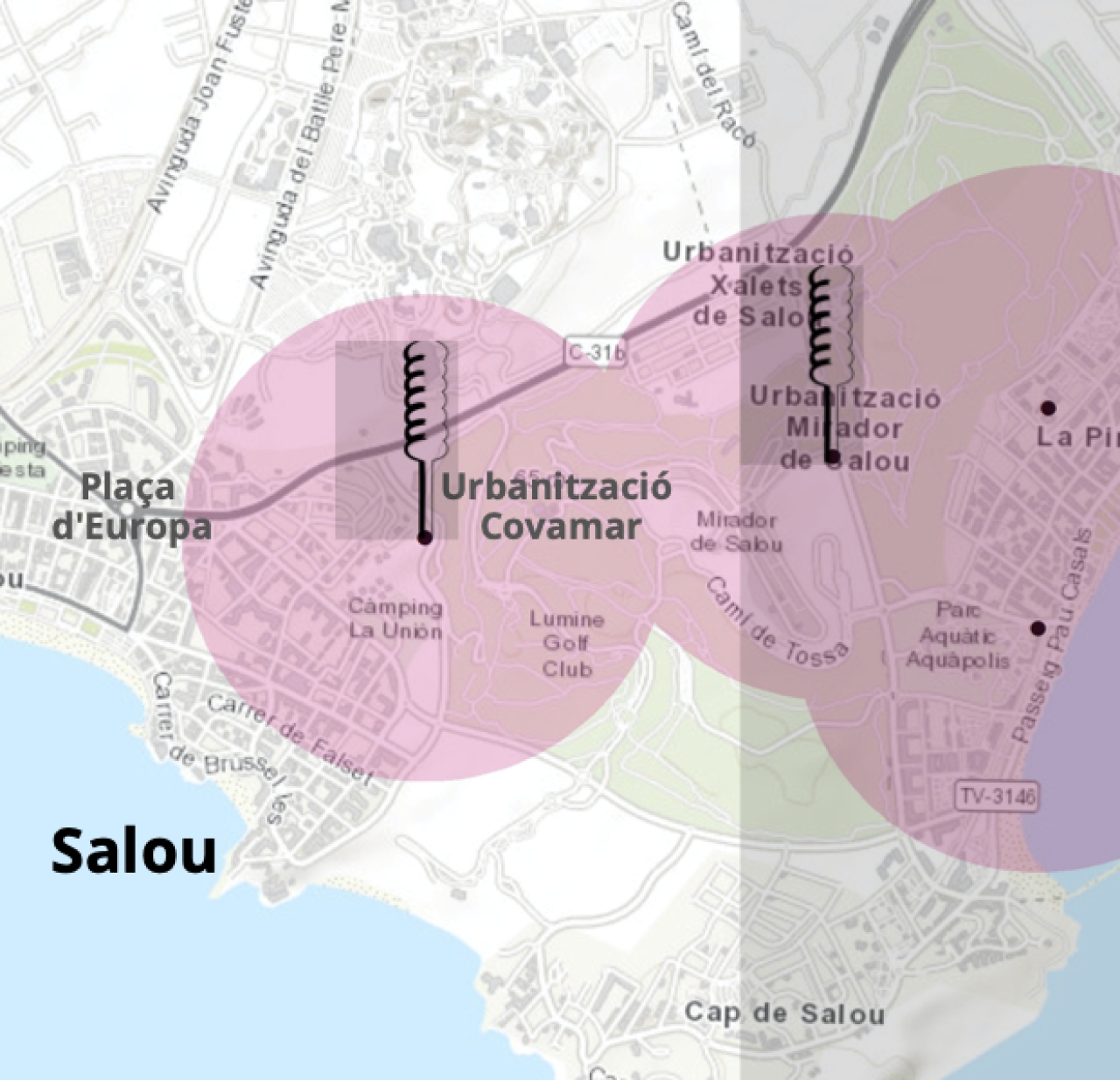 Les urbanitzacions de Xalets de Salou, Covamar i Mirador de Salou estan incloses en l&#039;àmbit d&#039;actuació del simulacre del 2 de novembre