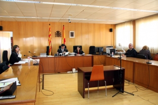 La sala de vistes de l&#039;Audiència de Tarragona on es jutja la dona acusada d&#039;intentar matar l&#039;exparella a Reus, el 6 de novembre del 2019