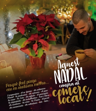 Imatge promocional de la campanya “Aquest Nadal, compra al comerç local” 