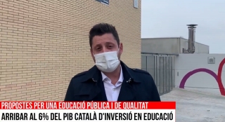 El candidat socialista Rubén Viñuales ha denunciat la manca d&#039;inversions del Govern a les escoles,
