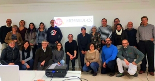 Foto de grup de la nova Unió Territorial Garraf-Penedès de la Intersindical-CSC 