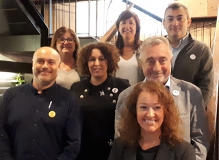 Foto de grup dels candidats i candidates d&#039;ERC al Congrés i al Senat al 10-N per la circumscripció electoral de Tarragona