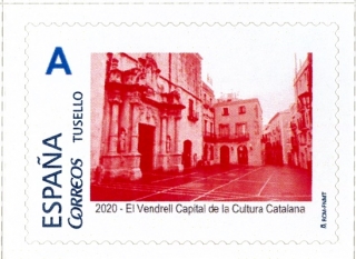 La plaça Vella protagonitza el segell commemoratiu del Vendrell Capital de la Cultura Catalana 2020