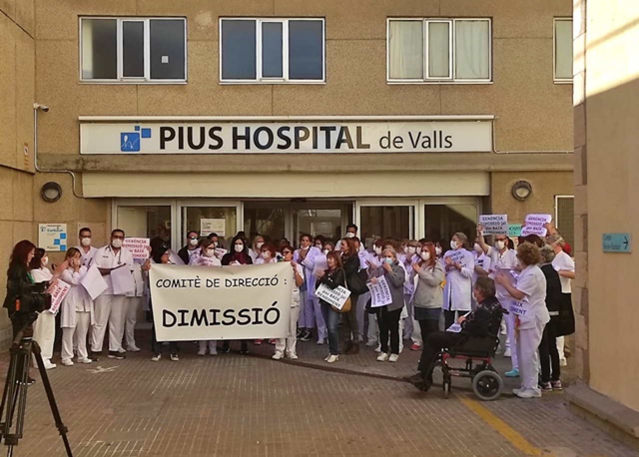 Protesta dels treballadors del Pius Hospital de Valls