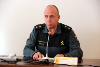 El tinent coronel Jordi Verger, cap de la comandància de la Guàrdia Civil de Tarragona, en roda de premsa