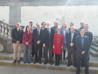 El president de la Generalitat de Catalunya, Quim Torra, amb els representants de la Vegueria Penedès, al Museu Pau Casals del Vendrell