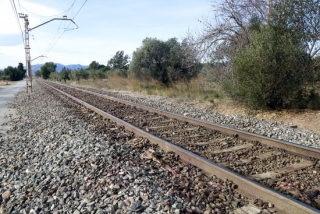Punt de la via de ferrocarril on es va produir ahir l&#039;atropellament d&#039;un ramat d&#039;ovelles a Mont-roig del Camp per part d&#039;un tren Euromed