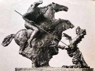 &#039;Saint Georges et le petit Dragon&#039;, una de les escultures de l&#039;escultor Apel·les Fenosa que ha estat recuperada