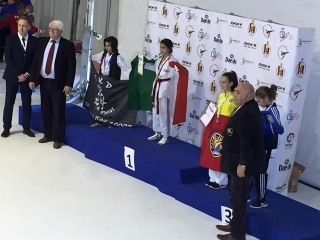 La primera medalla de bronze va ser per Judith Córdoba -a la imatge- a la categoria Pre Cadet -30Kg, i la segona per Pedro Mendoza a la categoria Junior -51Kg