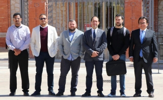 D&#039;esquerra a dreta, Mohamed AbdelNasser, Hatem A. Rashwan, Bogdan Nae, Domènec Puig, Pau Puig i Julián Cristiano, l&#039;equip emprenedor