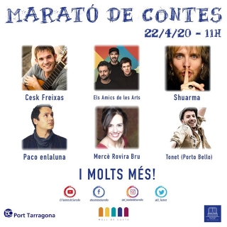 Alguns dels artistes participants en la Marató de Contes del Teatret del Serrallo