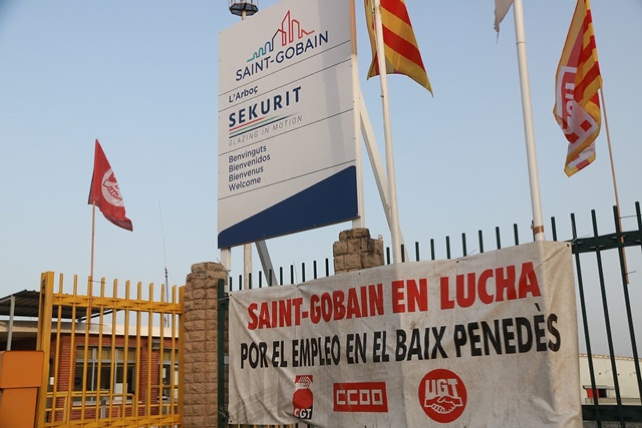 Els treballadors de la planta de l&#039;Arboç de Saint Gobain Sekurit van iniciar una vaga el mes de juny