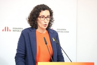 La secretària general d&#039;ERC, Marta Rovira, durant el Consell Nacional del partit a la seu dels republicans