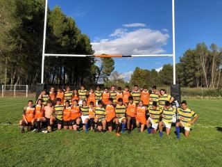 Imatge dels jugadors del Quebratahuesos i de la Unió Rugby Sud
