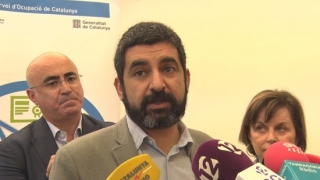 El conseller El Homrani, durant la roda de premsa a Tarragona