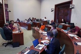 Imatge de la Comissió d&#039;Acció Climàtica al Parlament on s&#039;ha debatut sobre el projecte de la MAT de Forestalia, el 13 d&#039;octubre del 2021.