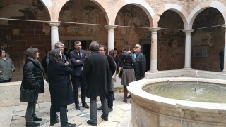 El conseller de Cultura, Santi Vila, va visitar divendres les darreres obres d&#039;adequació del claustre