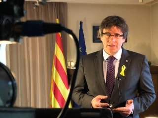 Carles Puigdemont durant el discurs de Cap d&#039;Any 