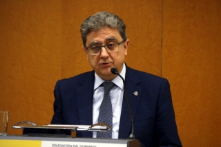 El delegat del govern espanyol a Catalunya, Enric Millo, pronunciant un parlament a la subdelegació del govern espanyol a Tarragona