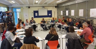 Imatge de la trobada Edcamp a l&#039;escola Pla Santa Anna de Mataró, fa uns mesos