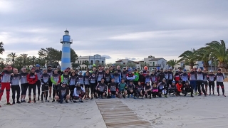 Foto de grup dels cicloturistes participants al IV Campus de Ciclisme Melcior Mauri