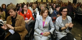 Anna Simó, Carme Forcadell i Marta Rovira, en l&#039;Assemblea de Dones d&#039;ERC