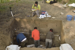 Excavacions al jaciment del Cavet de Cambrils.
