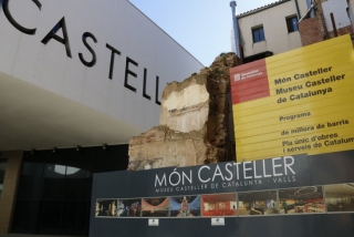 Imatge dels arcs medievals que es van descobrir durant les obres del Museu Casteller i que l&#039;Ajuntament vol conservar, el 26 de febrer del 2020