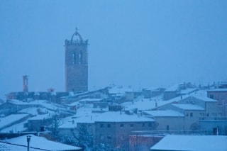 Santa Coloma de Queralt i altres zones de la Baixa Segarra i la Conca de Barberà han aparegut aquest matí amb gruixos de neu importants