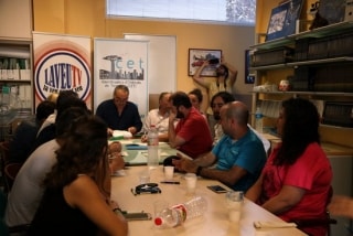 Els membres de les entitats que impulsen la Plataforma per una sanitat pública de qualitat a Tarragona 