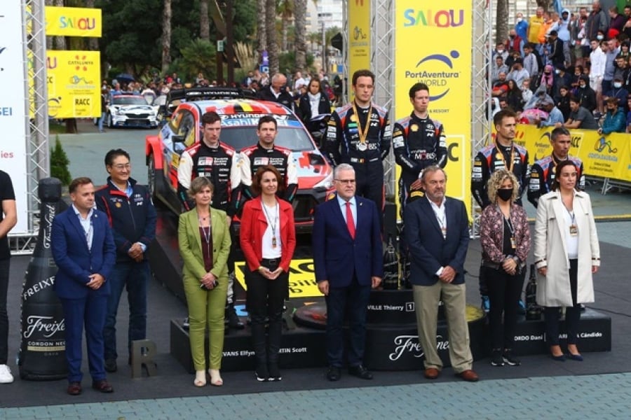 La penúltima prova del Campionat del Món de Ral·lis de la FIA ha finalitzat aquest diumenge al podi del Passeig Jaume I de Salou