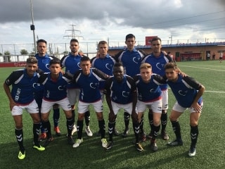 Els jugadors del CF Pobla de Mafumet, al Municipal 