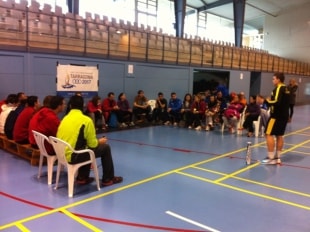Imatge d&#039;un taller de badminton celebrat enguany al Morell.