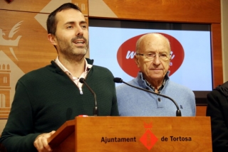 Imatge d&#039;arxiu del portaveu de Movem Tortosa, Jordi Jordan, i el regidor Francesc Vallespí