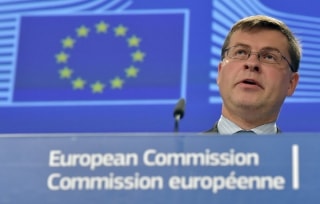 El president de la Comissió Europea, Valdis Dombrovskis, en una imatge d&#039;arxiu