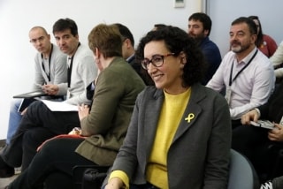 La secretària general d&#039;ERC, Marta Rovira, abans de participar al Congrés Nacional del partit del passat 13 de gener